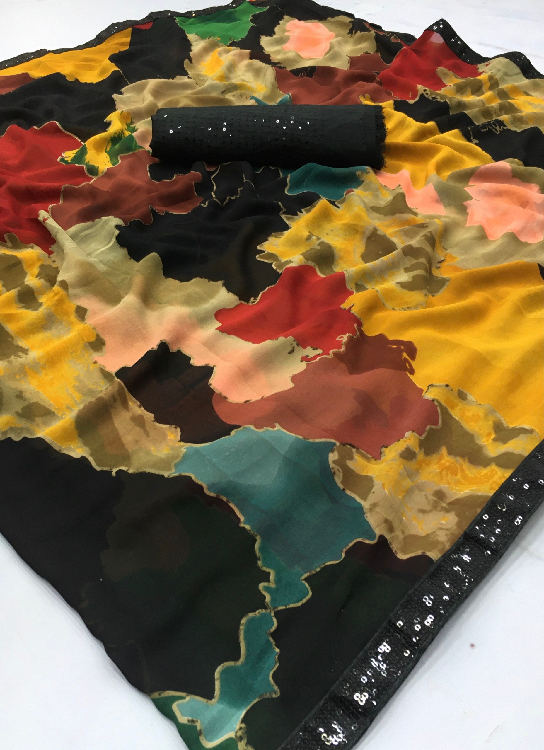 Inasa Chiffon Sabyasachi Print Saree