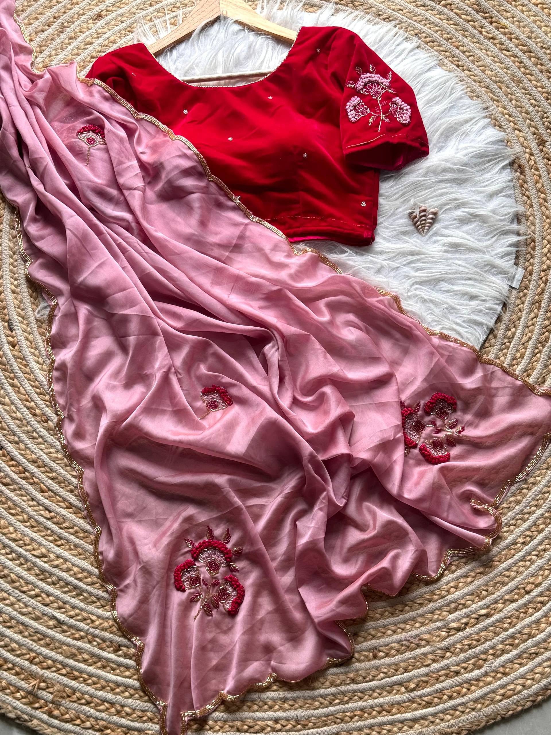 Media Soft Two Tone Rangoli Silk Saree