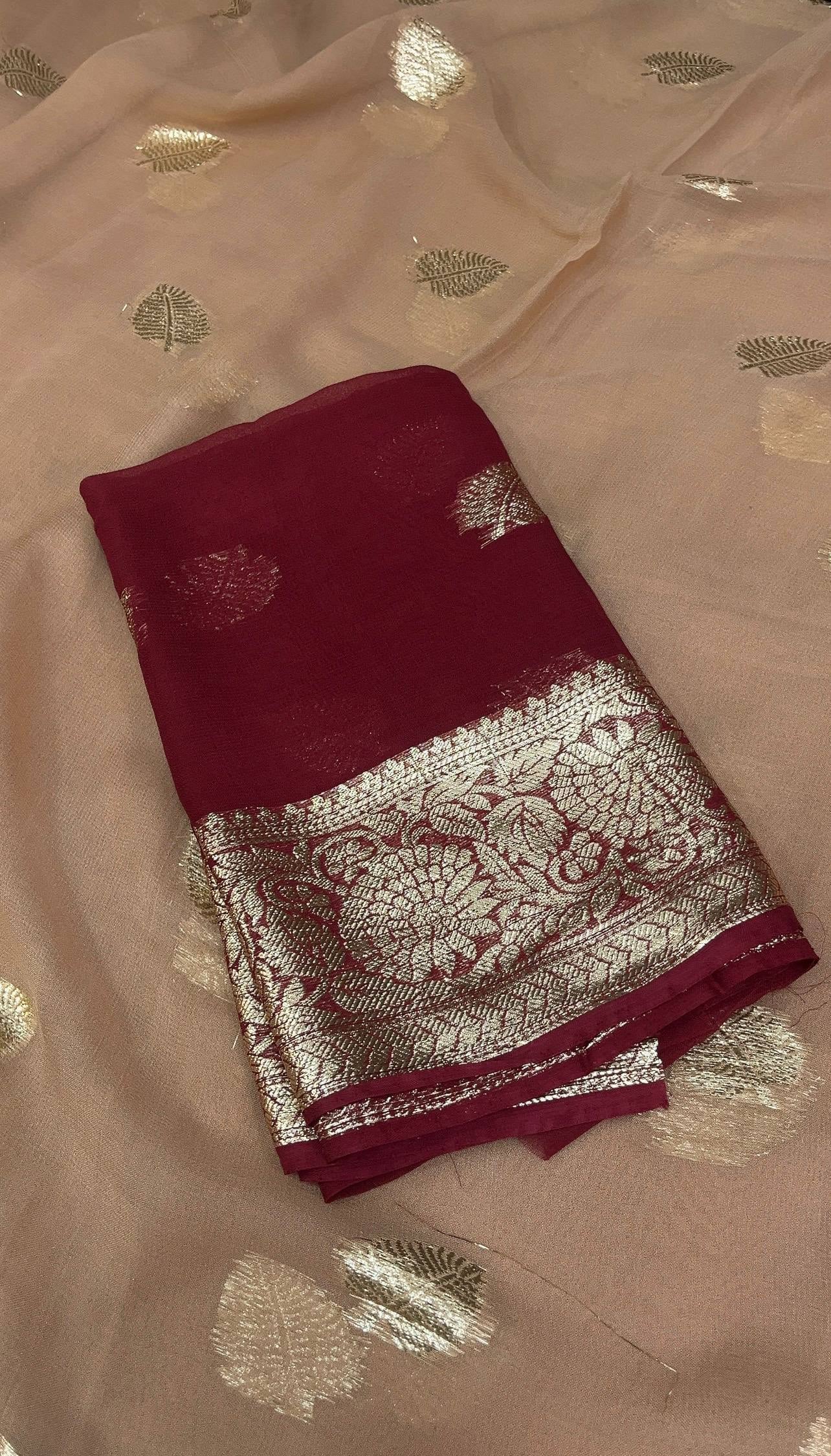 SNEHNA VISCOSE GEORETTE SAREE.