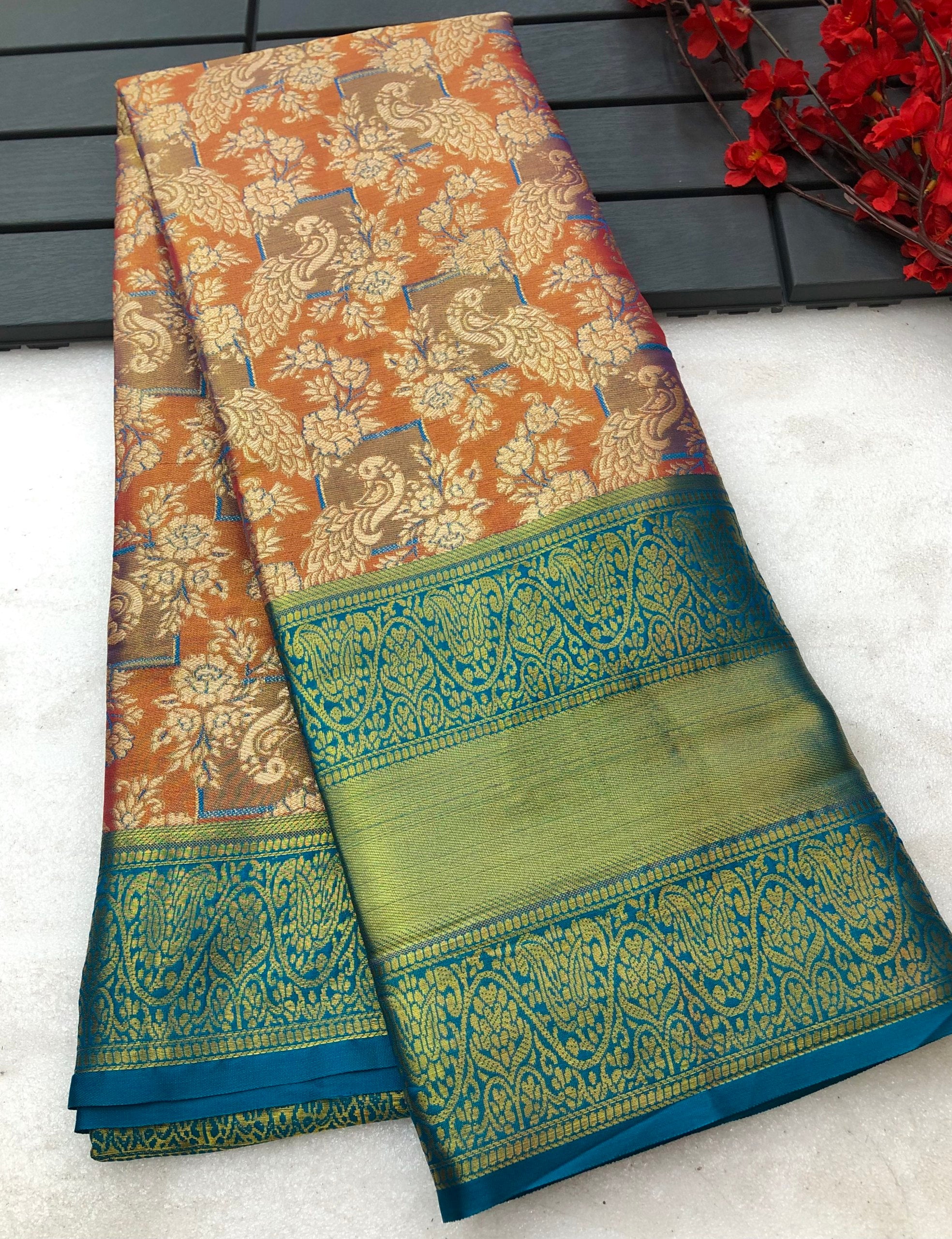 Neeri Kanjiviram Pattu Silk Pure Zari Weaving Saree