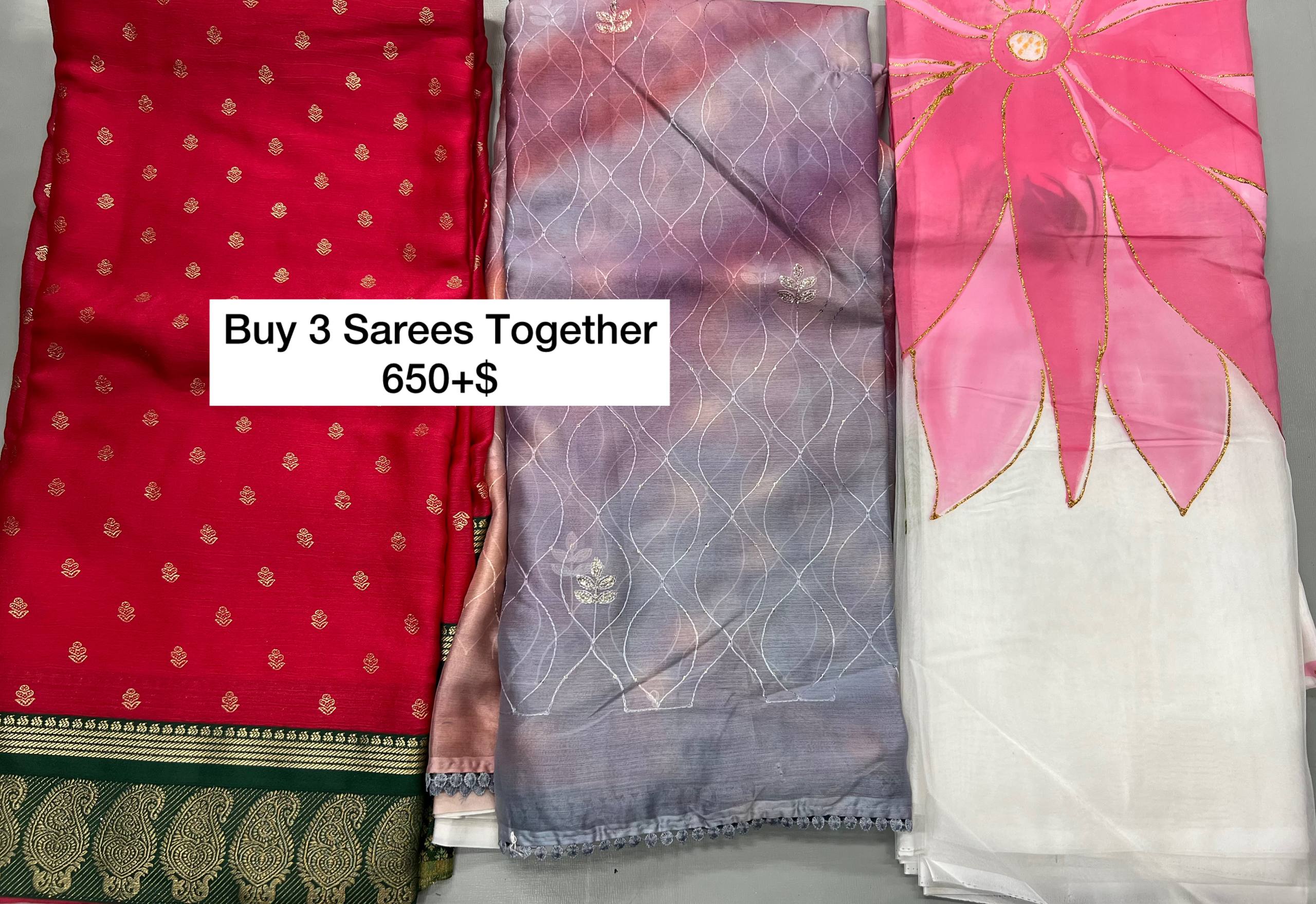 BUY 3 SAREES TOGETHER