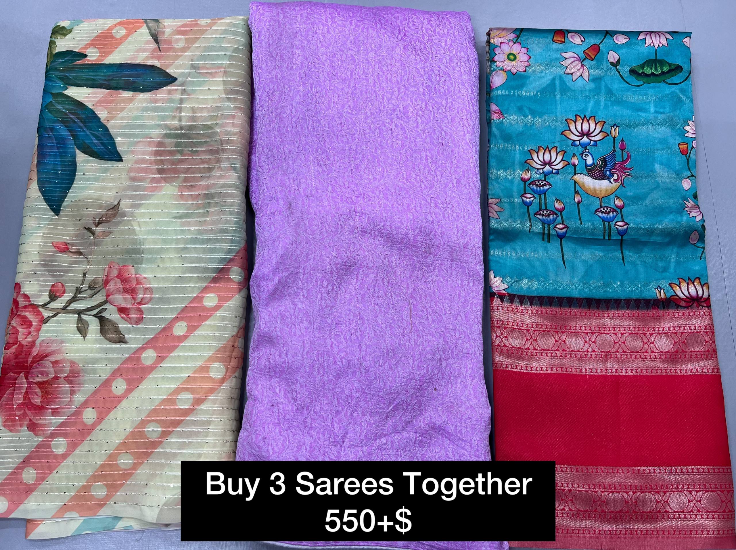 BUY 3 SAREES TOGETHER