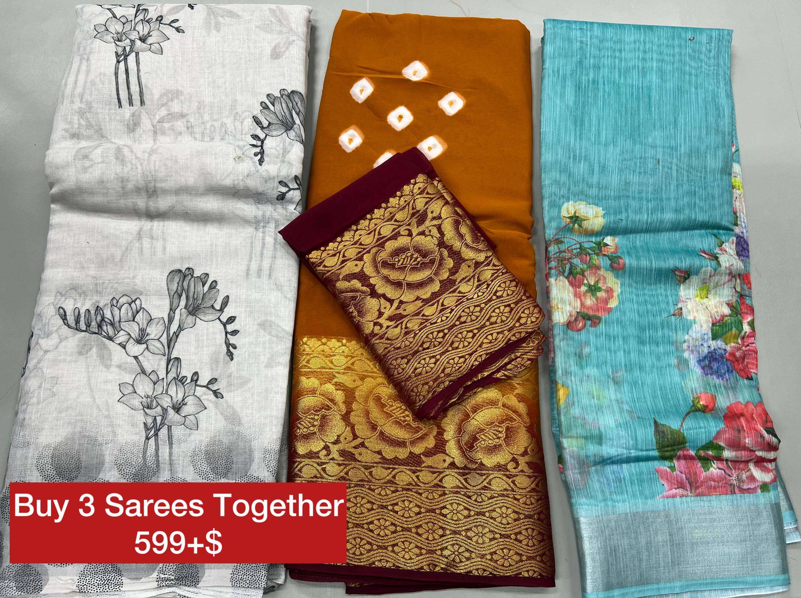 BUY 3 SAREES TOGETHER