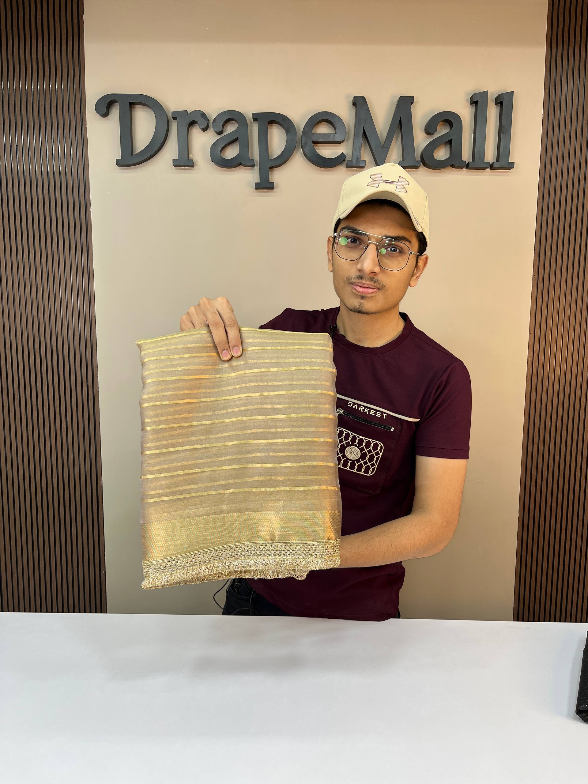 Miller Gold Tissue Silk Gold Zari Weaving Saree