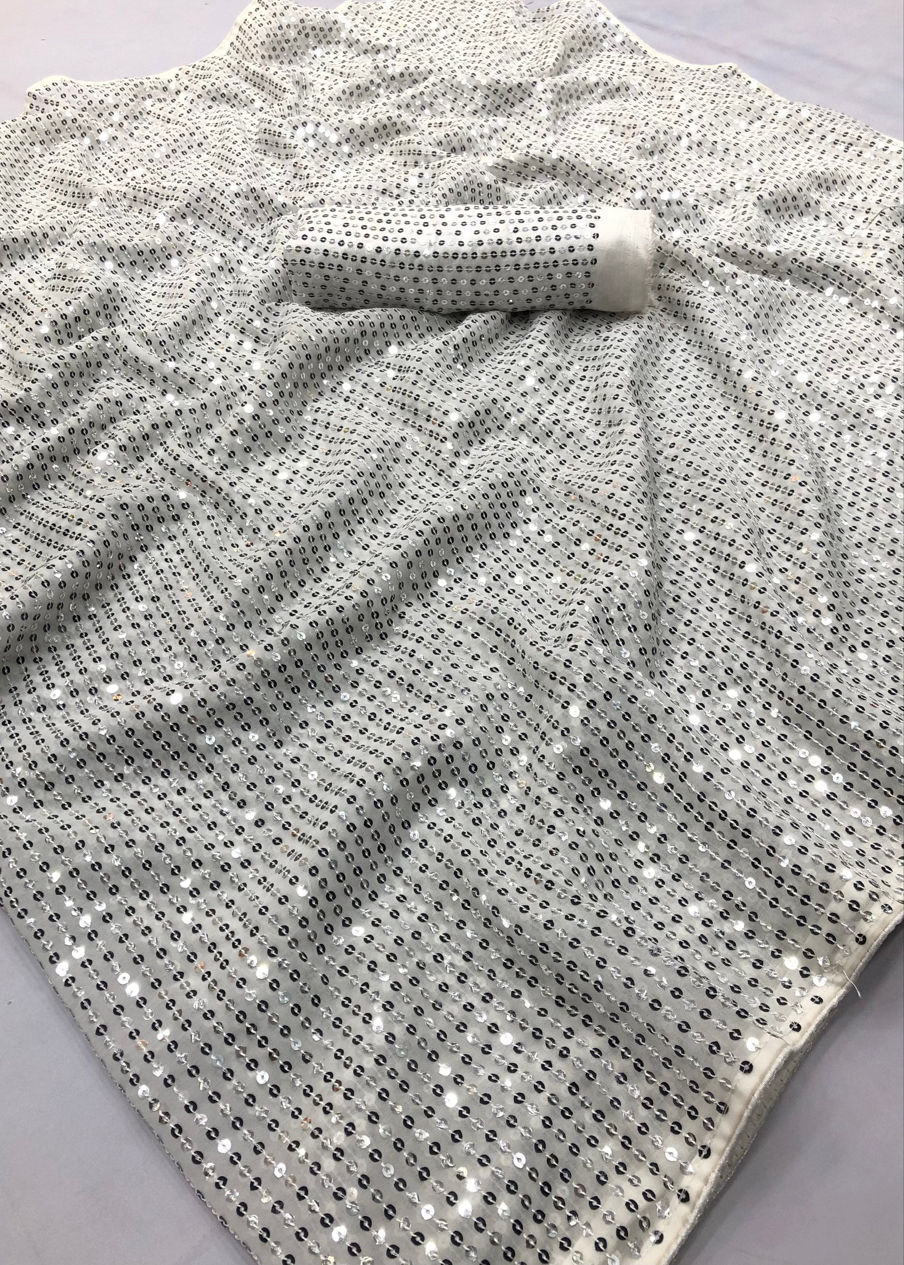 Sufra Georgette With Sequence Work Saree