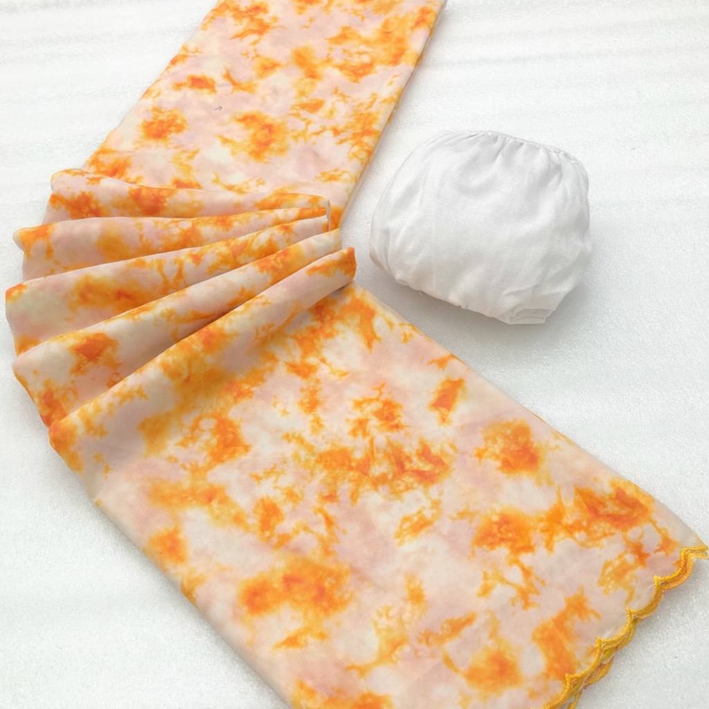 Maclaren Weightless Chiffon Sibori Digital Print Saree