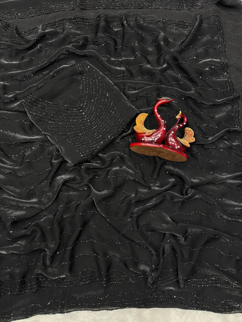 Grim Space Silk Diamond Work Saree