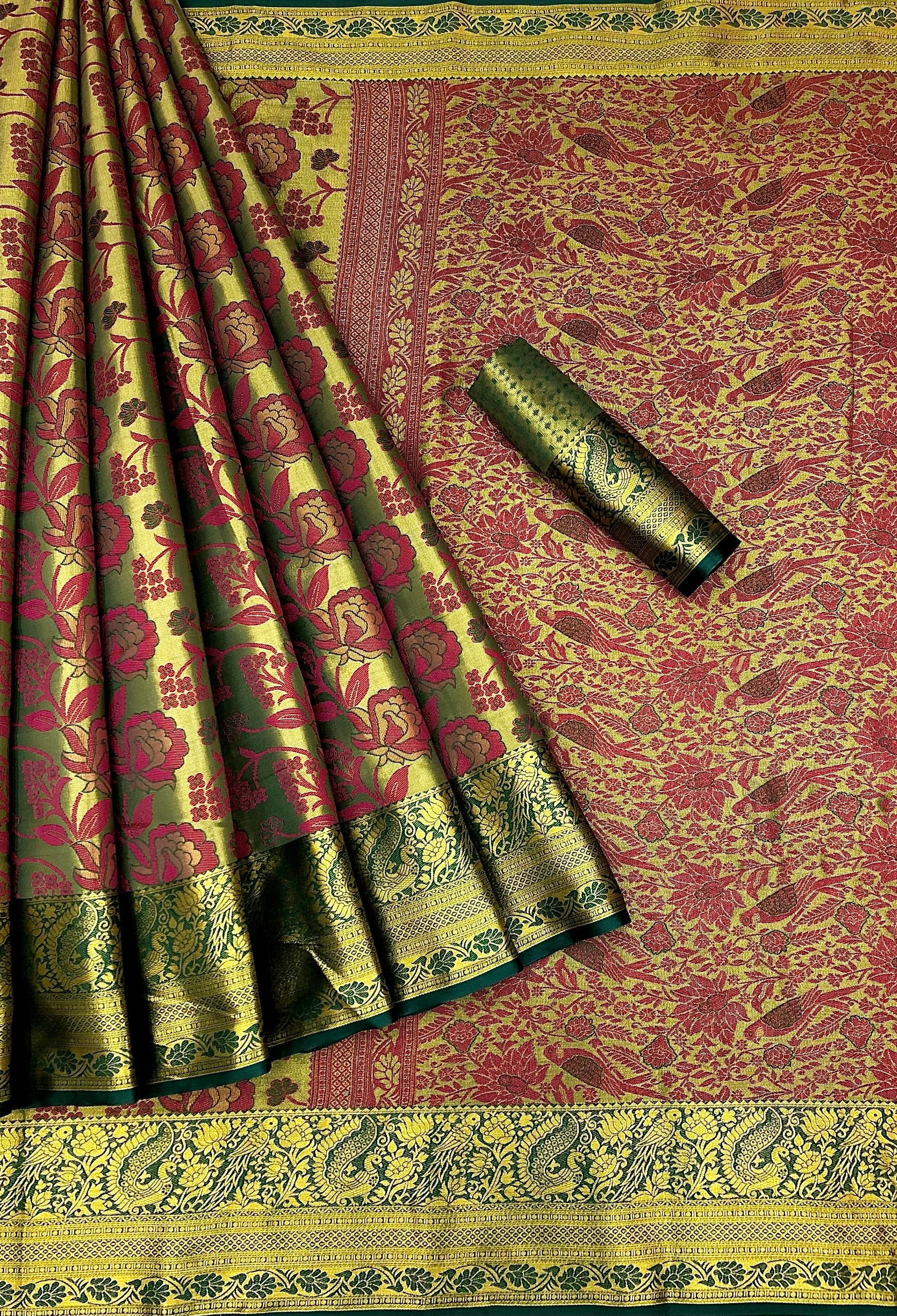 Jethya Kanjiviram Silk Pure Zari Weaving Saree