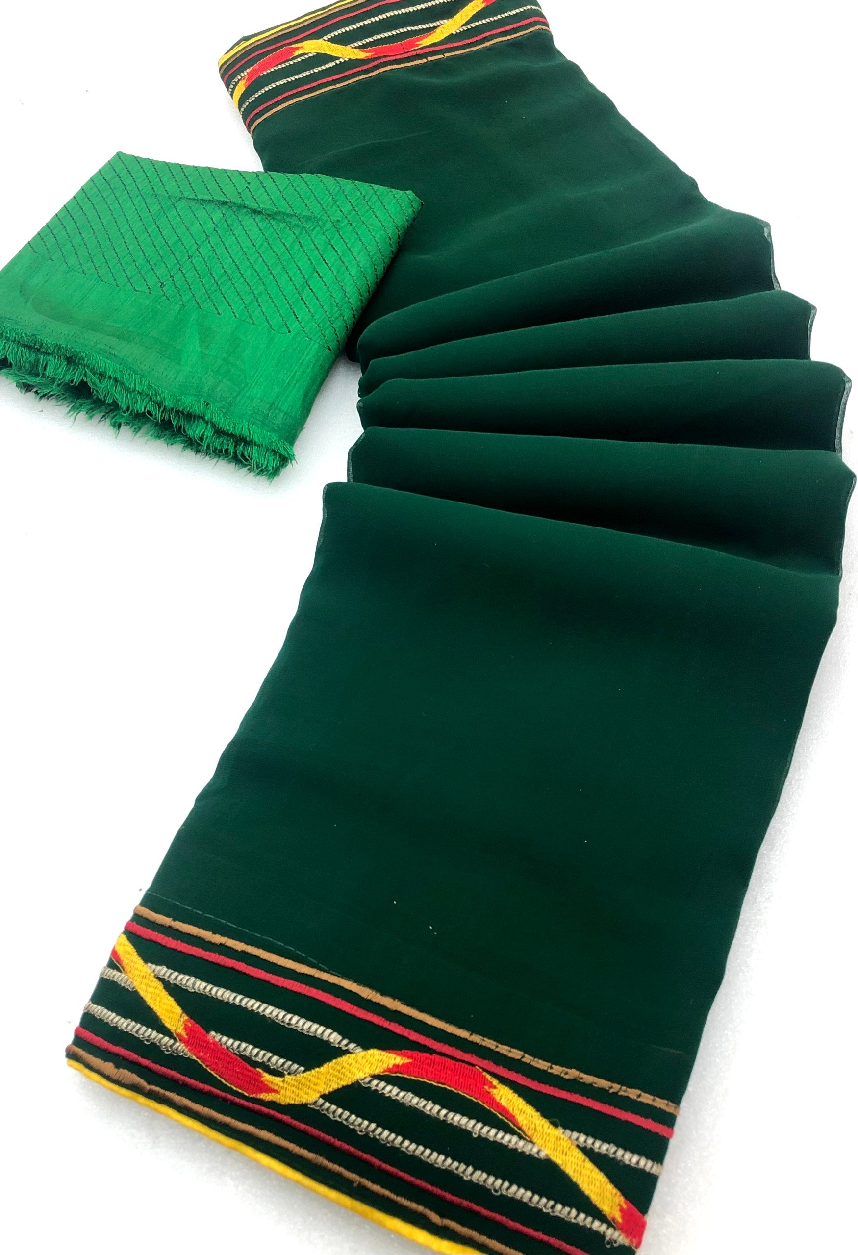 Tuborg Georgette With Embroidery Work Saree