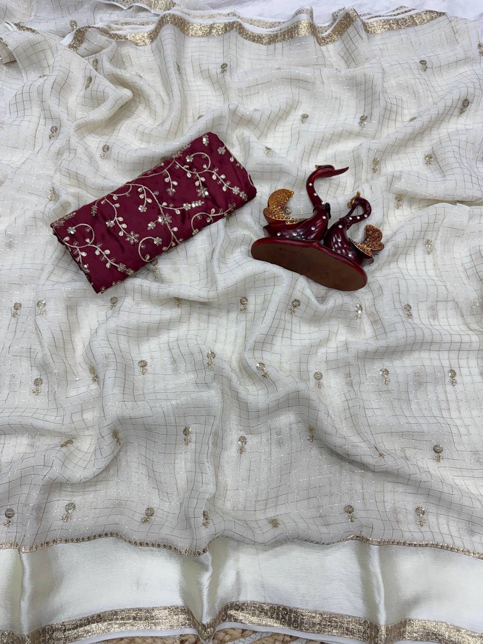 Ember Viscose Sequins and Zari Work Saree