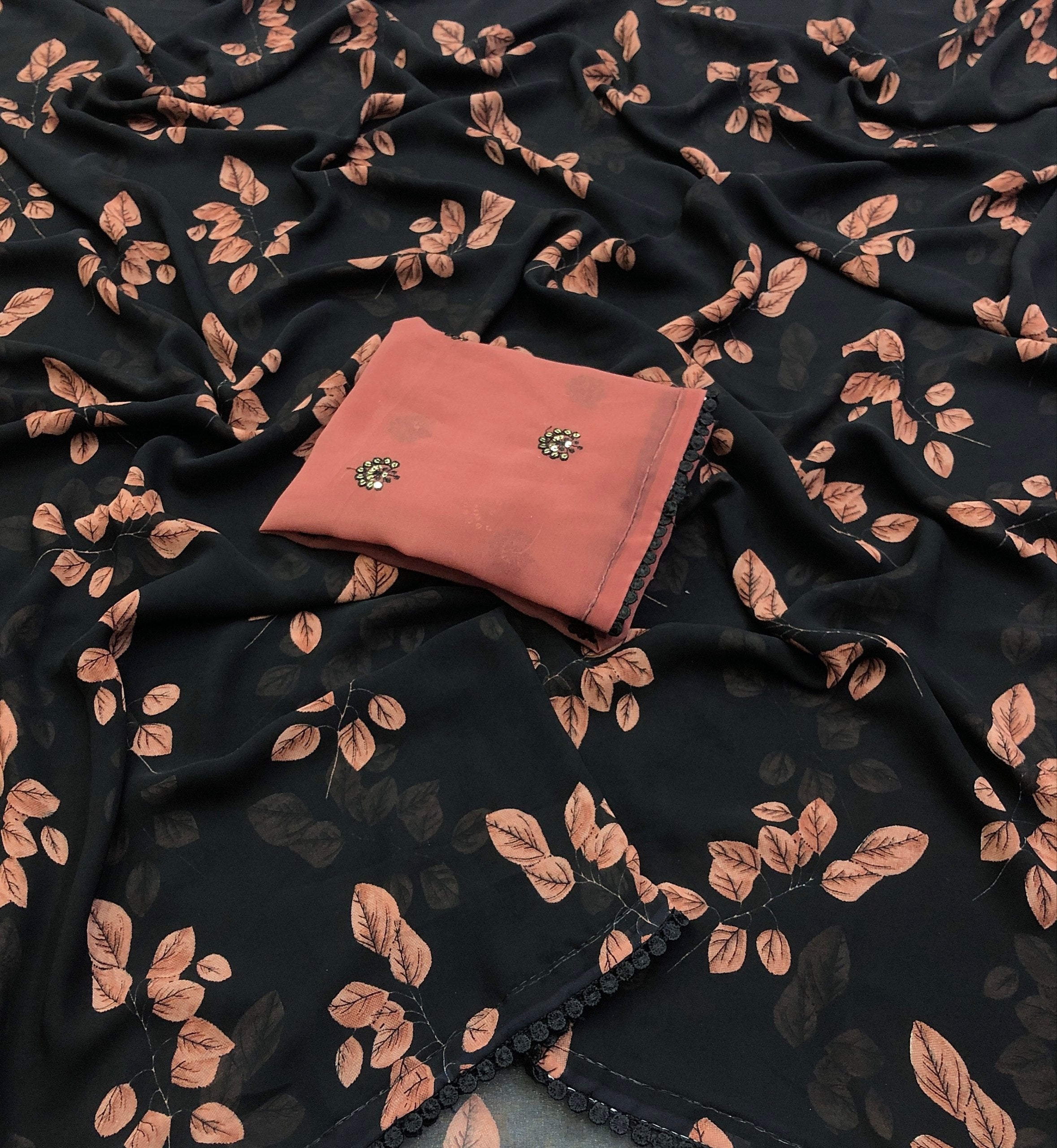 Insha Weightless Chiffon Floral Digital Print Saree