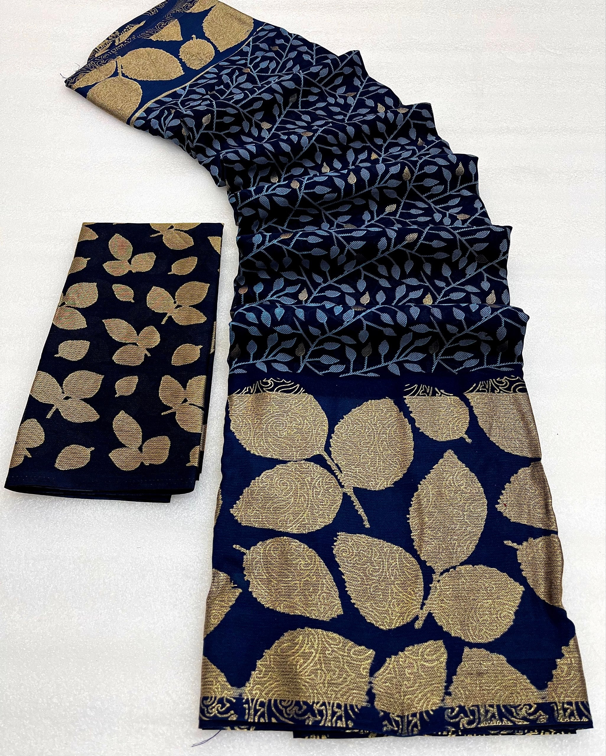 Spenta Chiffon  Foil & Brasso Printed Saree