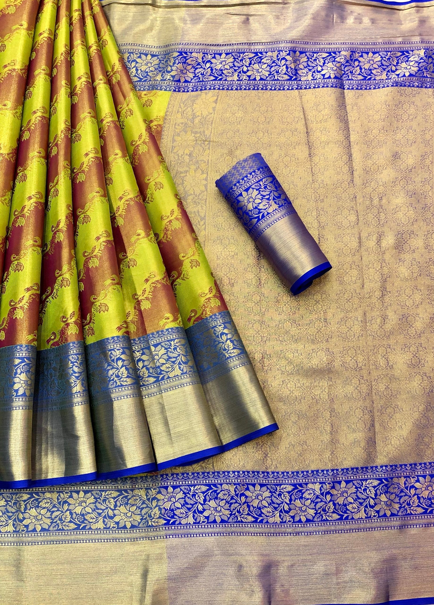 Mataeja Kanjiviram Pattu Silk Zari Weaving Saree