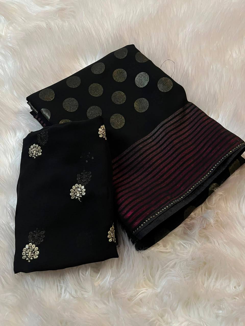 Rivra Chiffon Foil Printed Saree