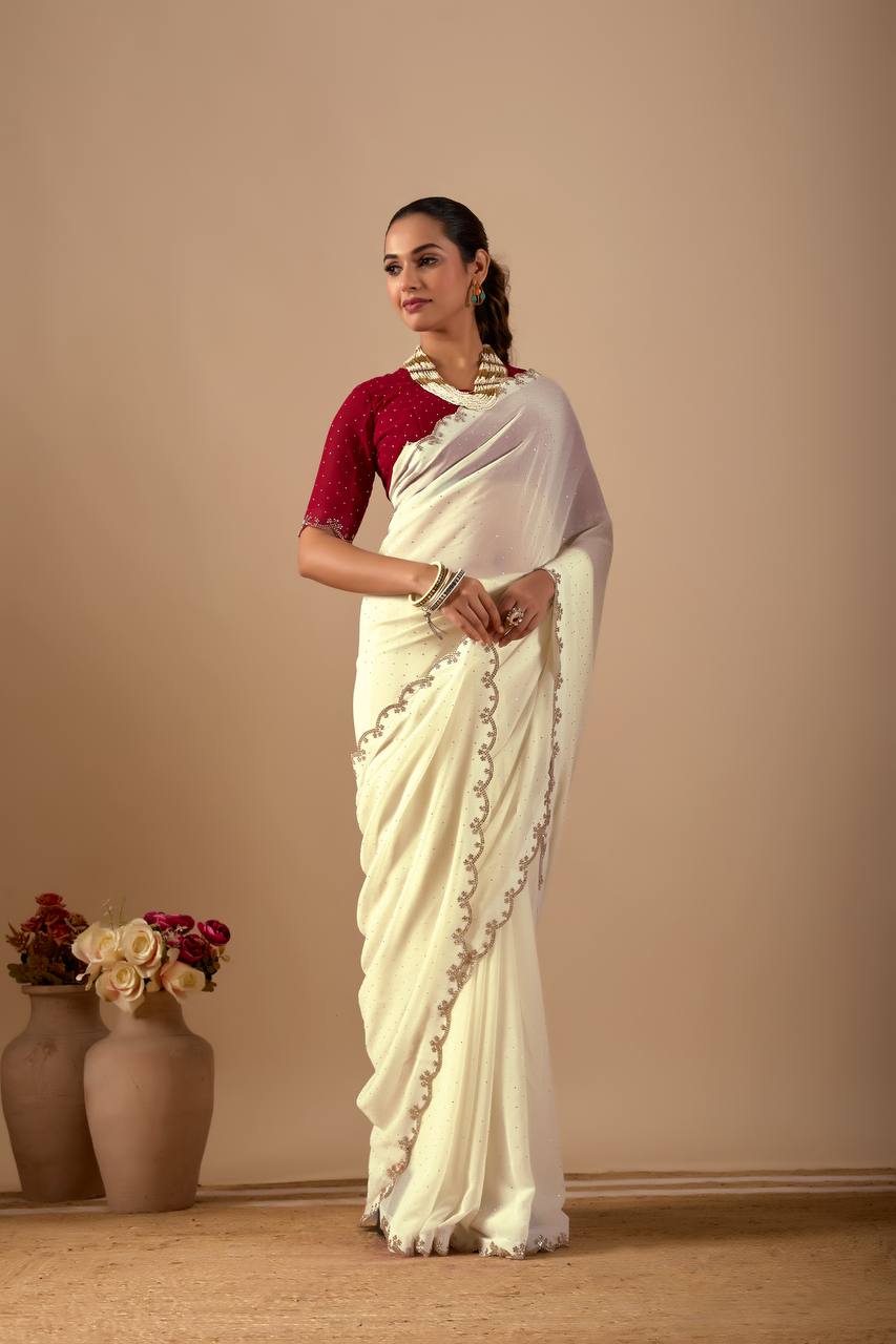 Silverwing Weightless chiffon saree