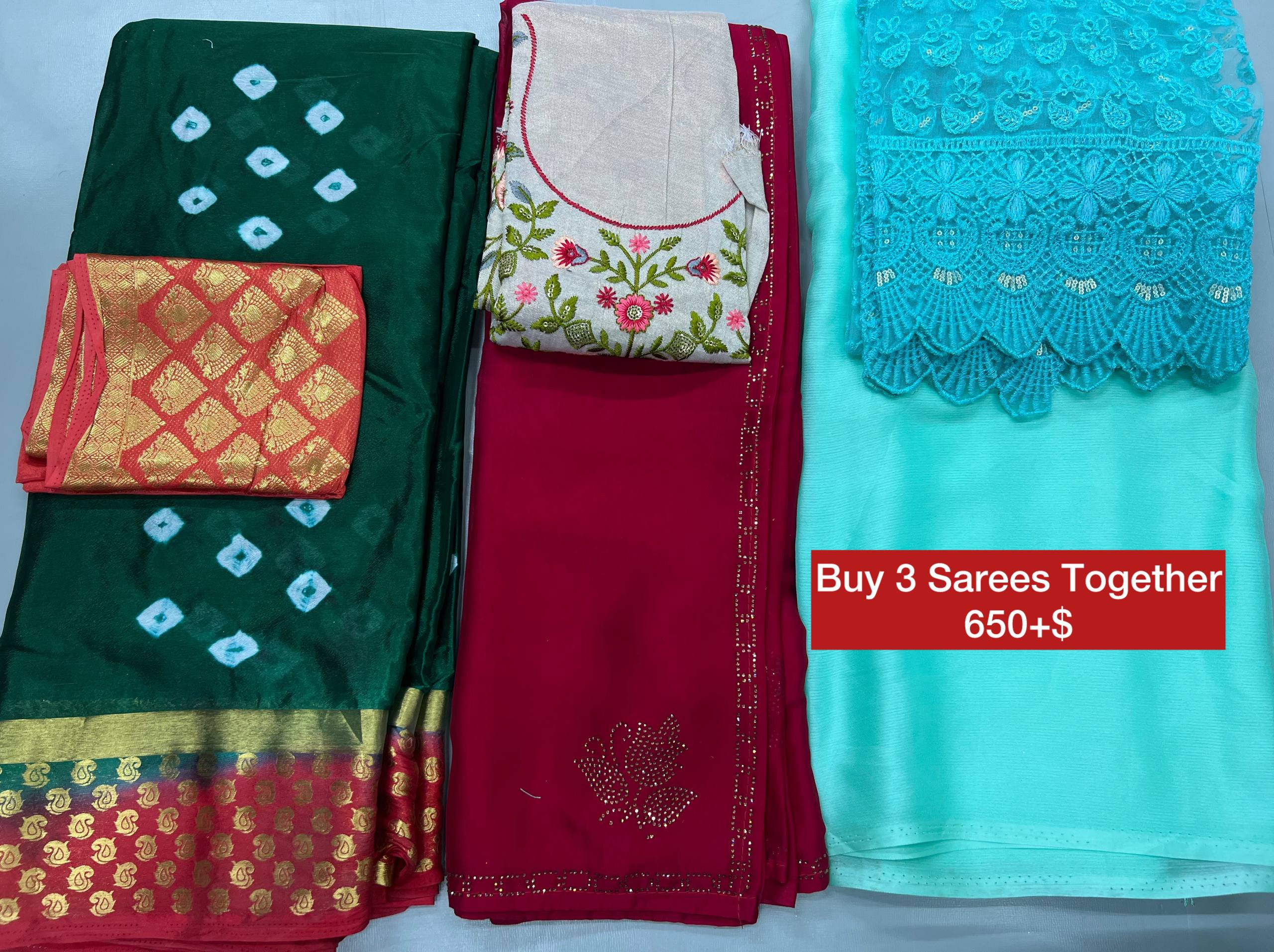 BUY 3 SAREES TOGETHER