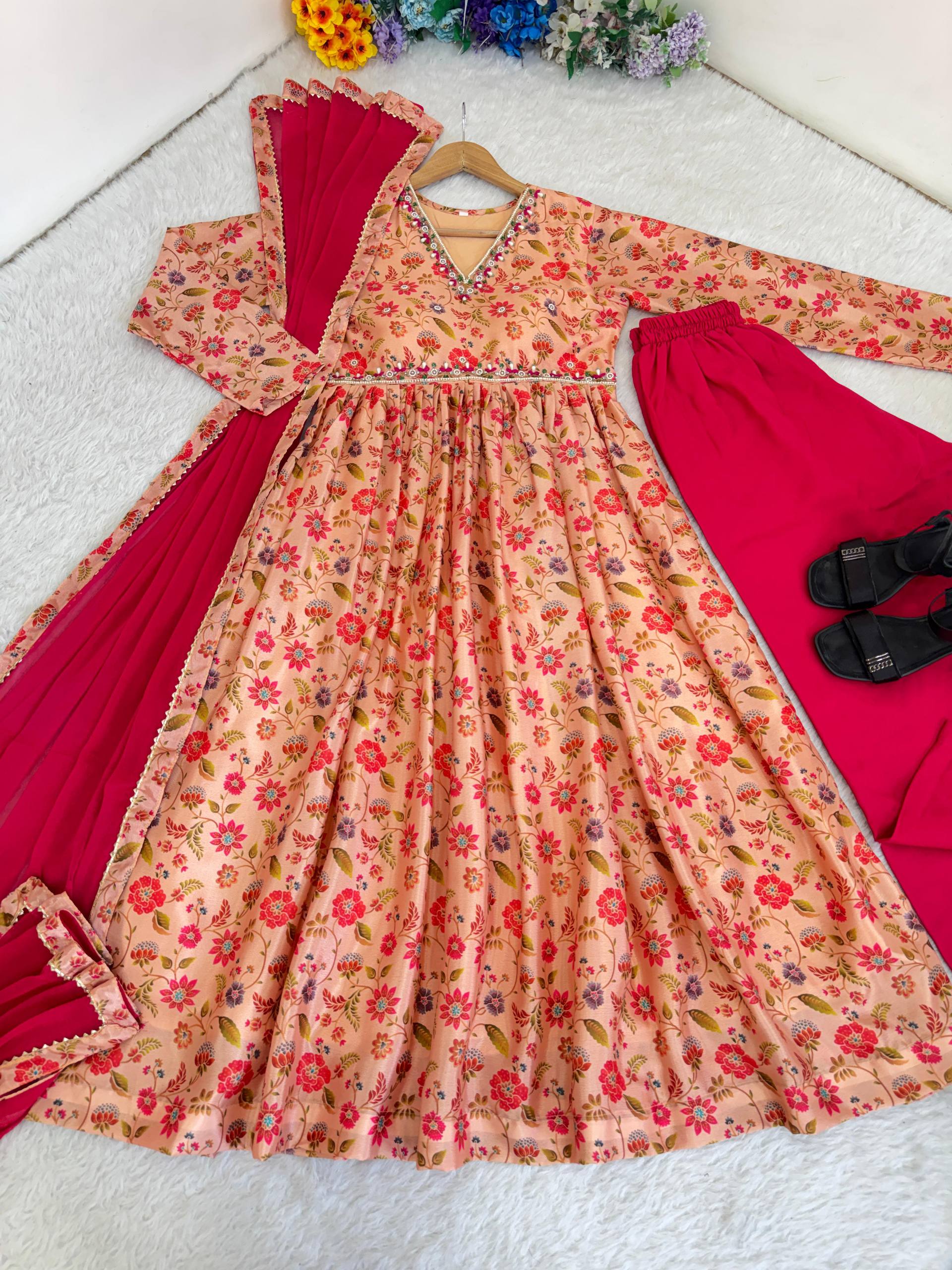 Remittance Chinon Soft Digital Printed Gown