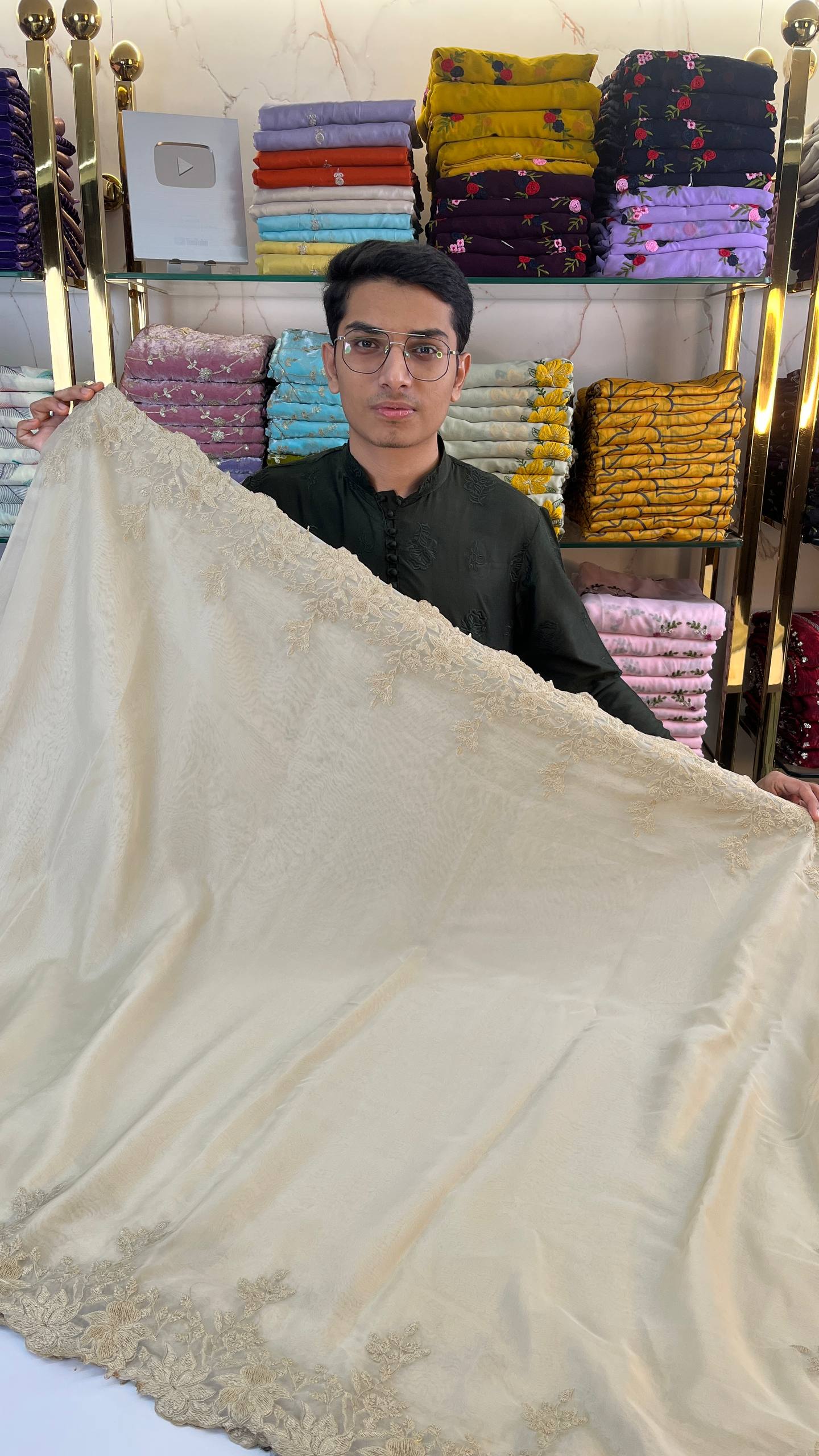 Captain Tebby Organza Embroidery Work Saree