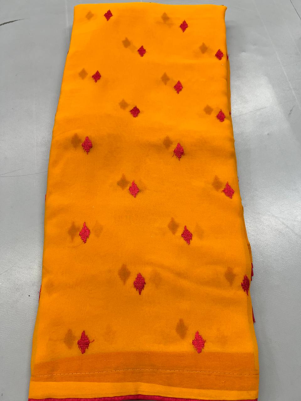 Fancy designer organza sequence & embroidery work sarees