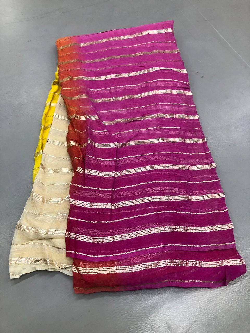 Soft Linen Printed, Furr & Foil Work Sarees with Blouse