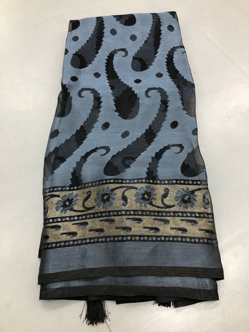 Fancy Designer Organza Sequence & Embroidery Work Saree