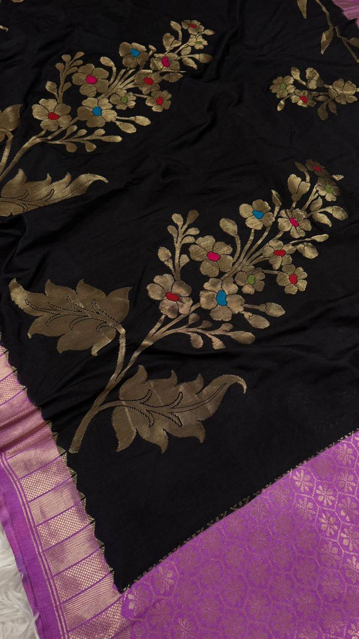 Nishaat Dola Silk Jaquard Mina Weaving Saree