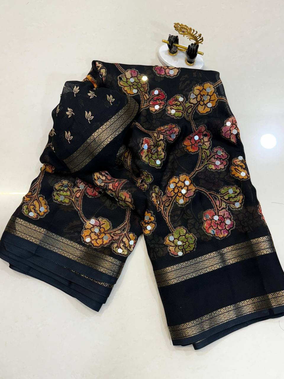 Gulshab Georgette Foil Printed Saree