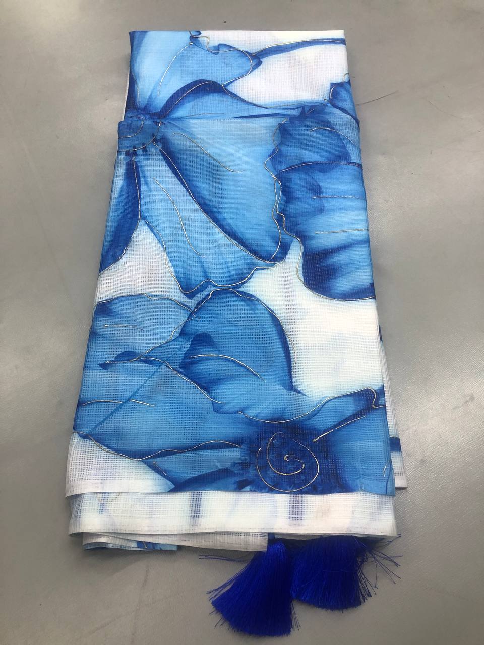 Tussar Silk Floral Digital Print Saree