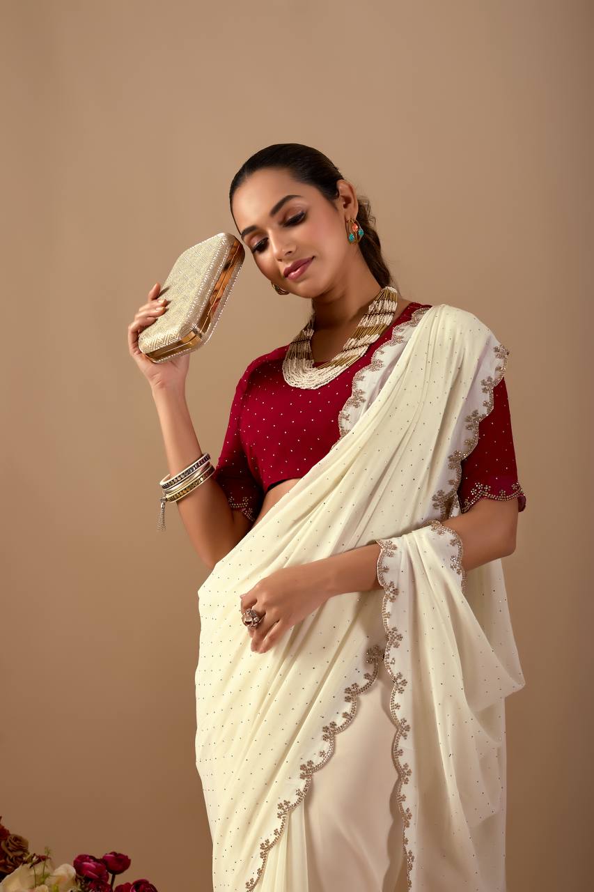 Silverwing Weightless chiffon saree