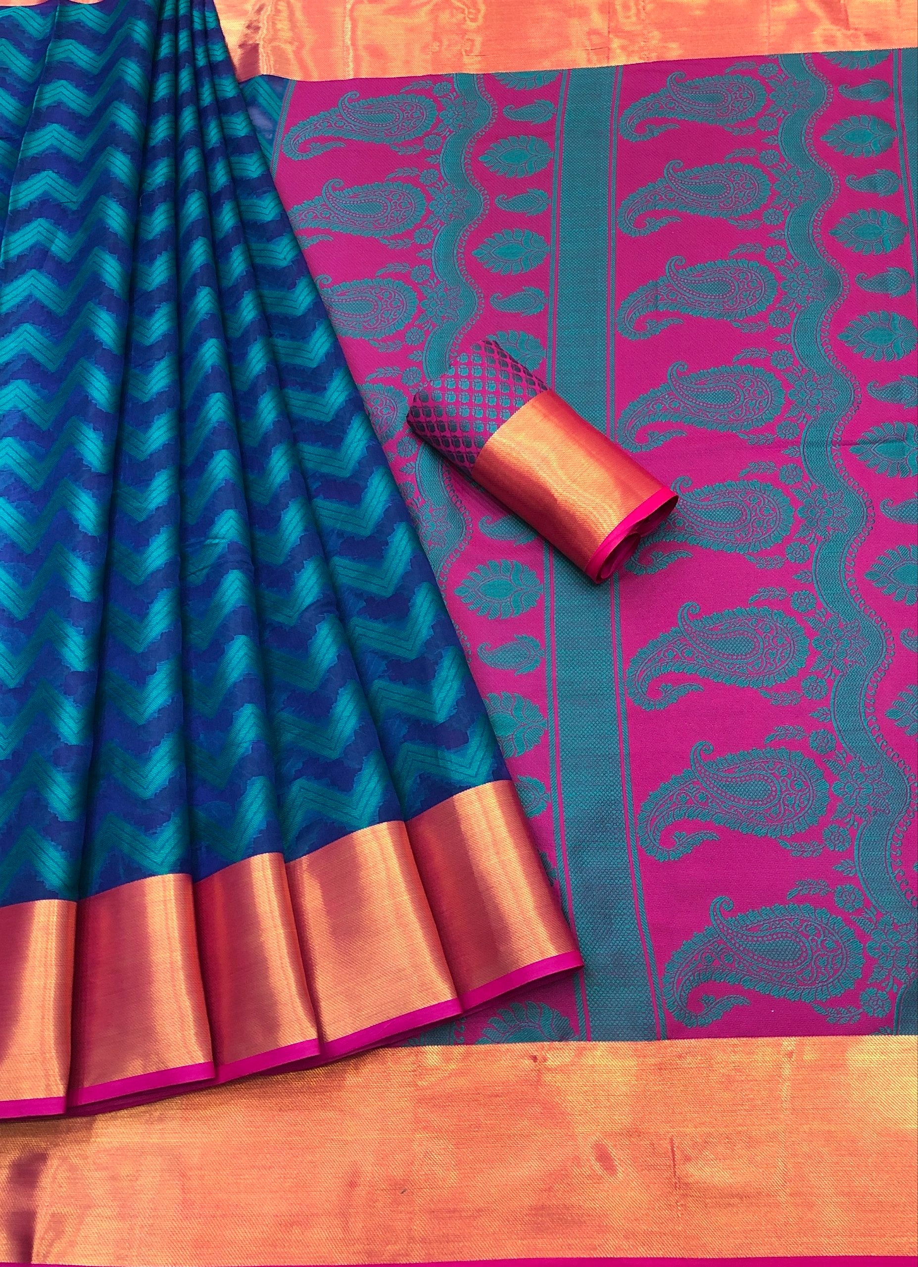 Anavi Soft Silk Zari Weaving Saree