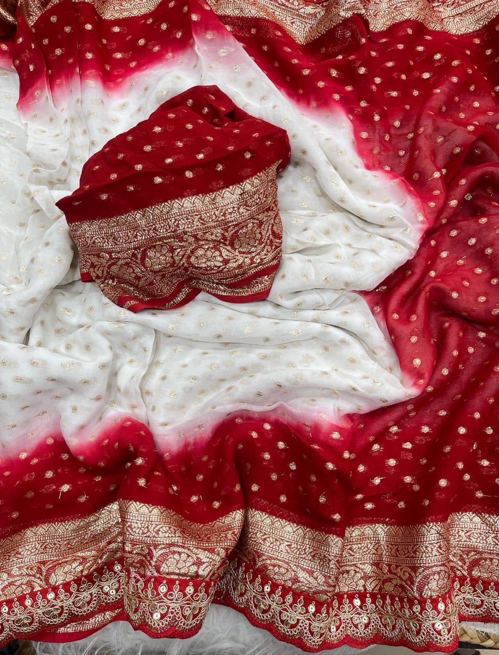 Noctra Viscose Georgette Hand Dying Saree