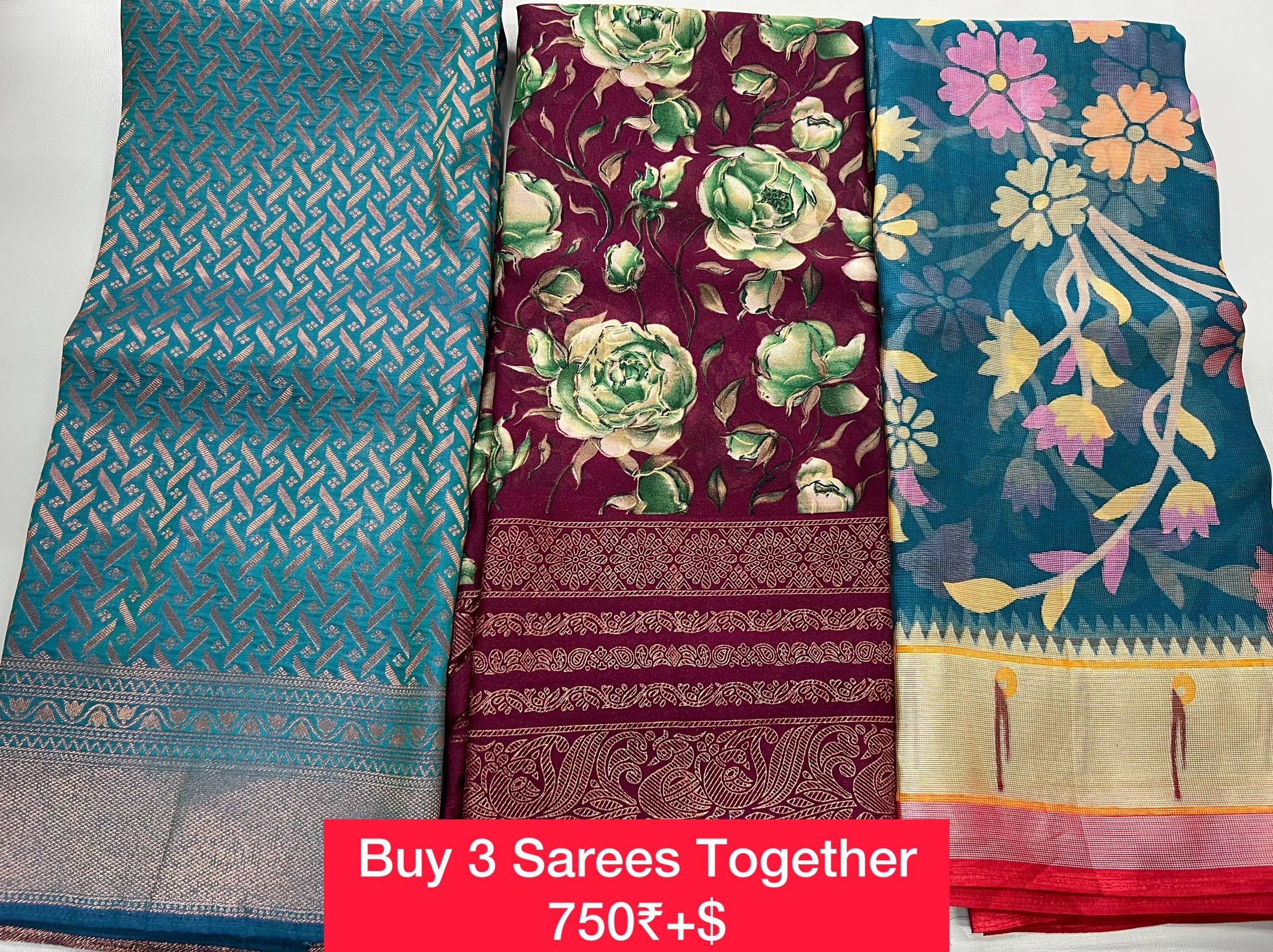 BUY 3 SAREES TOGETHER
