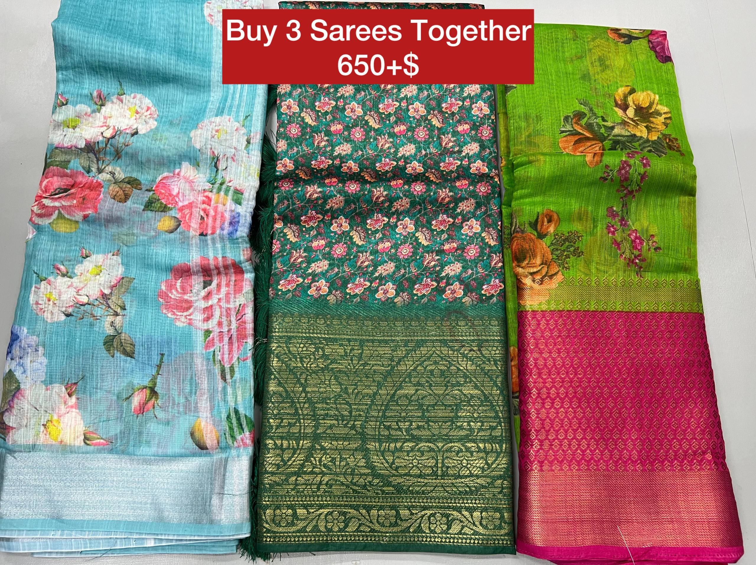 BUY 3 SAREES TOGETHER