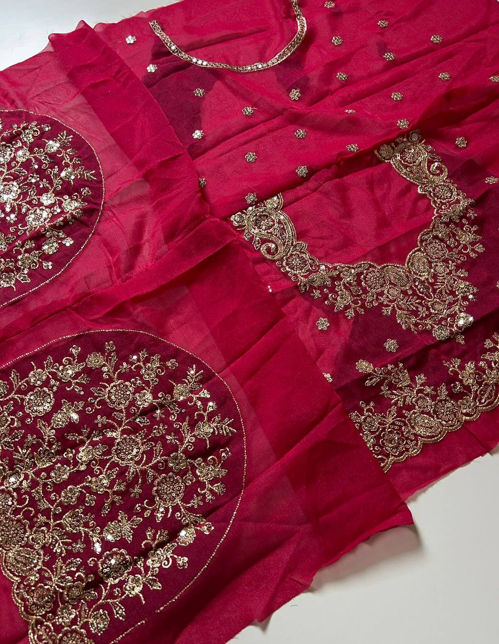 Rashmi Chiffon Crush Silk Sequence Work Saree