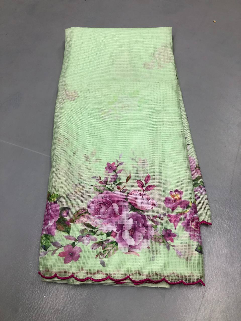 Fancy embroidery & sequence work , Mysore silk , Zari weave &amp; foil work saree with blouse