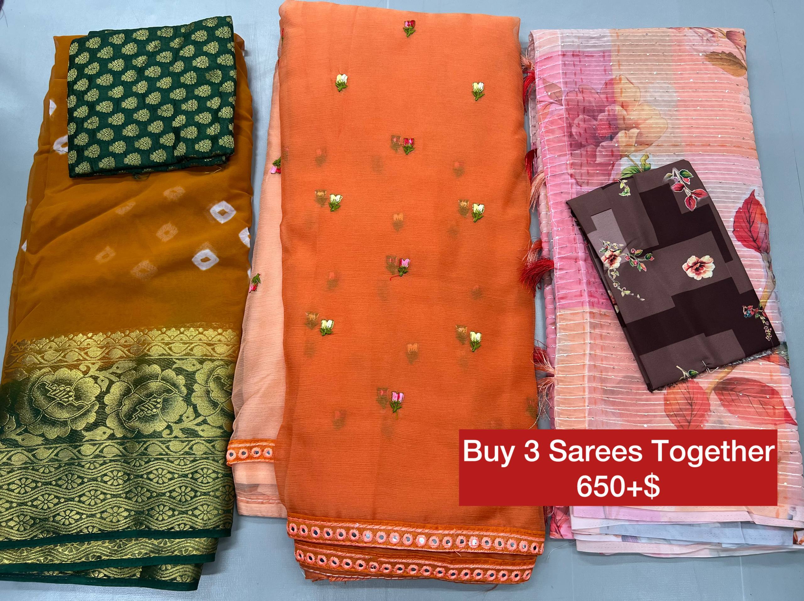 BUY 3 SAREES TOGETHER