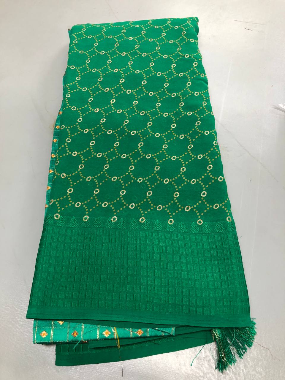 Fancy embroidery & sequence work , Mysore silk , Zari weave &amp; foil work saree with blouse