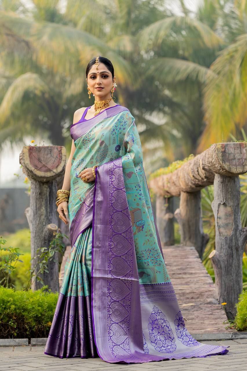 Kiera Dharmavaram Semi Pattu Silk Saree