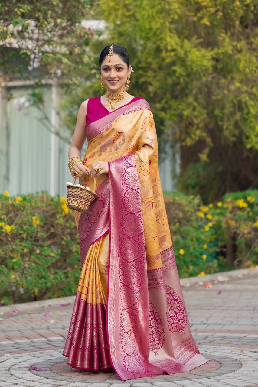 Kiera Dharmavaram Semi Pattu Silk Saree