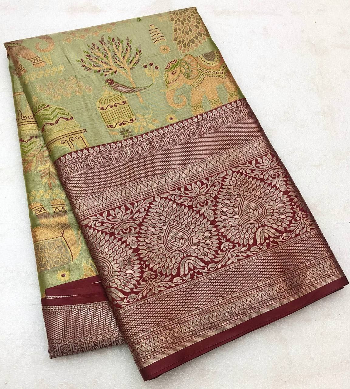 Kiera Dharmavaram Semi Pattu Silk Saree