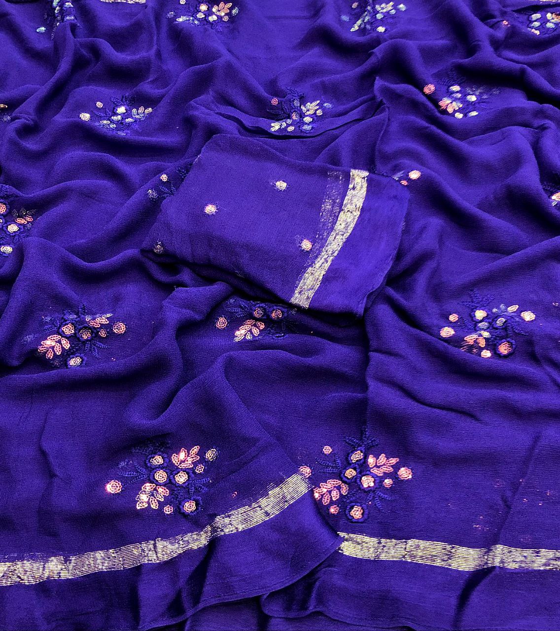 Keena Viscos Hand Dyed Satin Border Saree