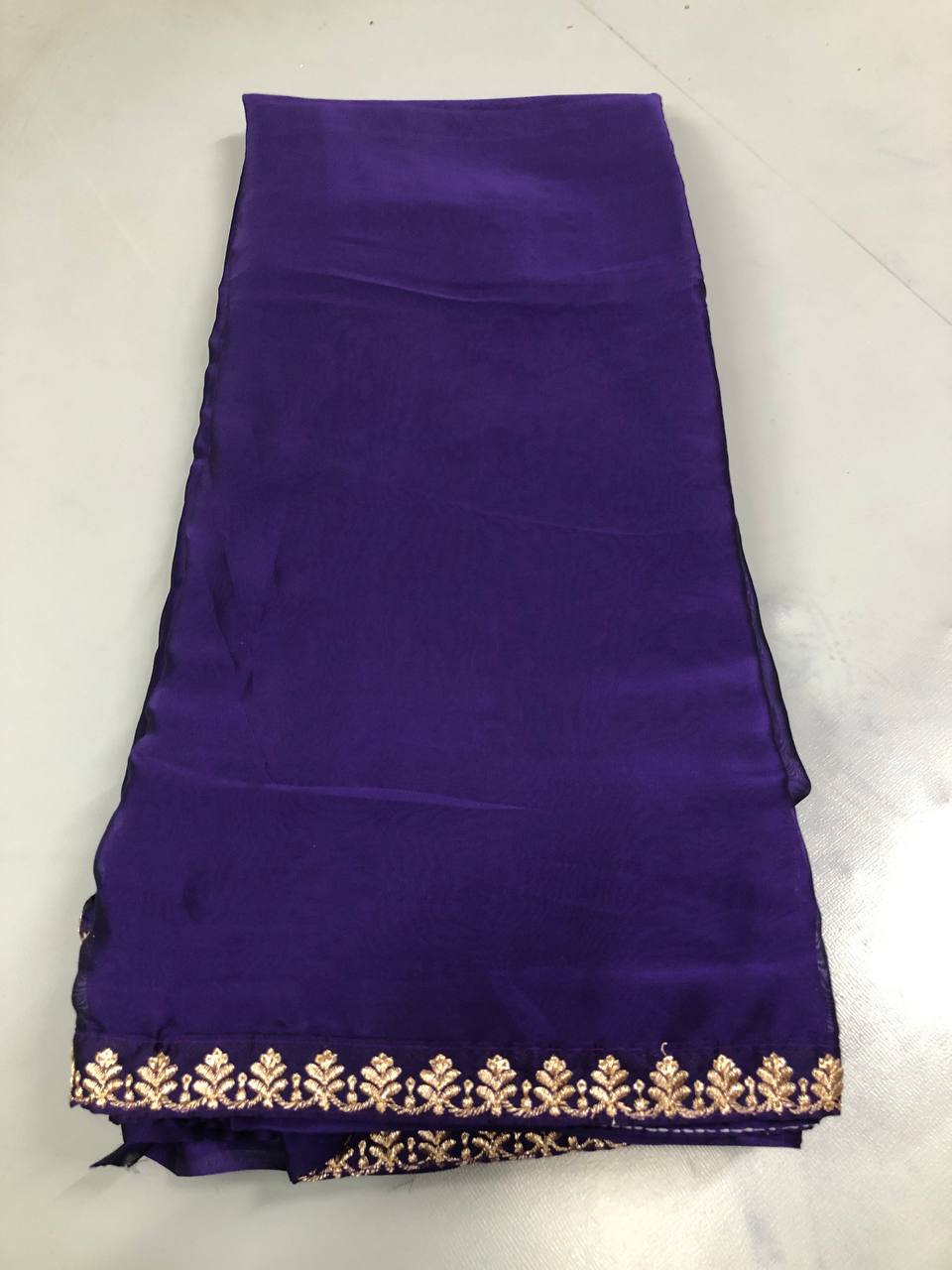 Soft Linen Printed, Furr & Foil Work Sarees with Blouse