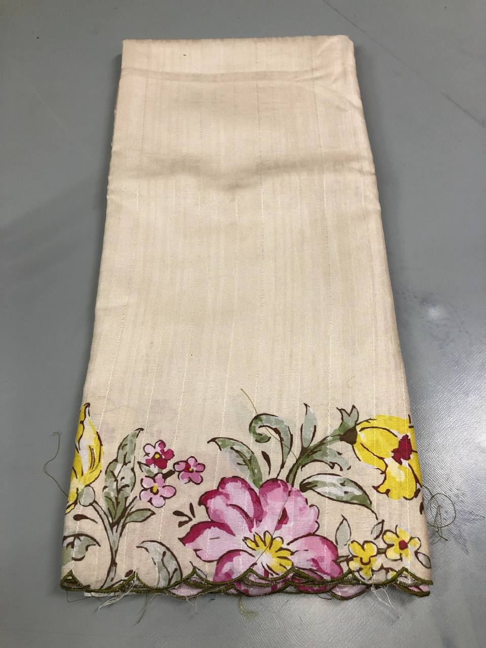 Tussar Silk Floral Digital Print Saree