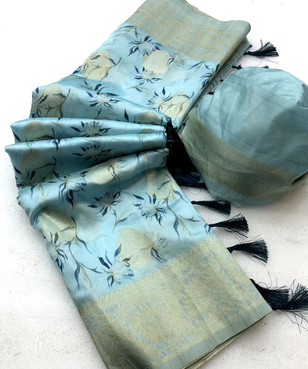 Sumedha Soft silk floral digital print saree