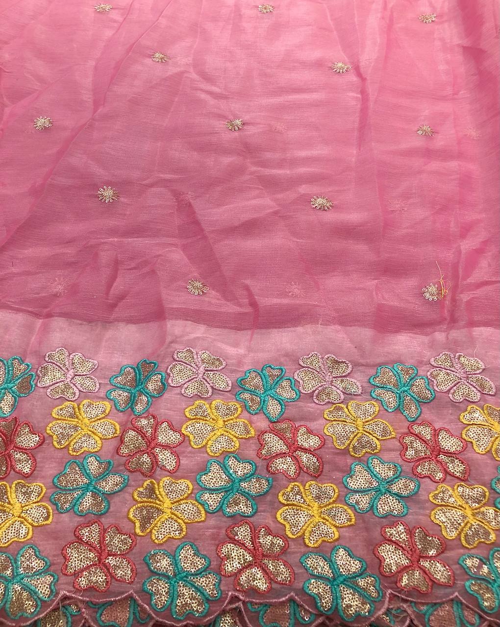EMBROIDERY & SEQUENCE WORK BLOUSE FABRIC 1 METER