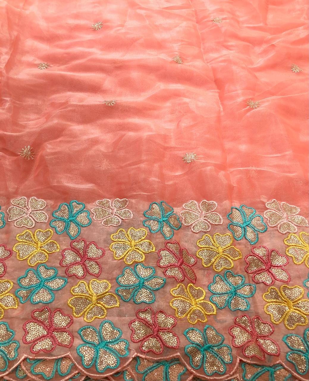 EMBROIDERY & SEQUENCE WORK BLOUSE FABRIC 1 METER