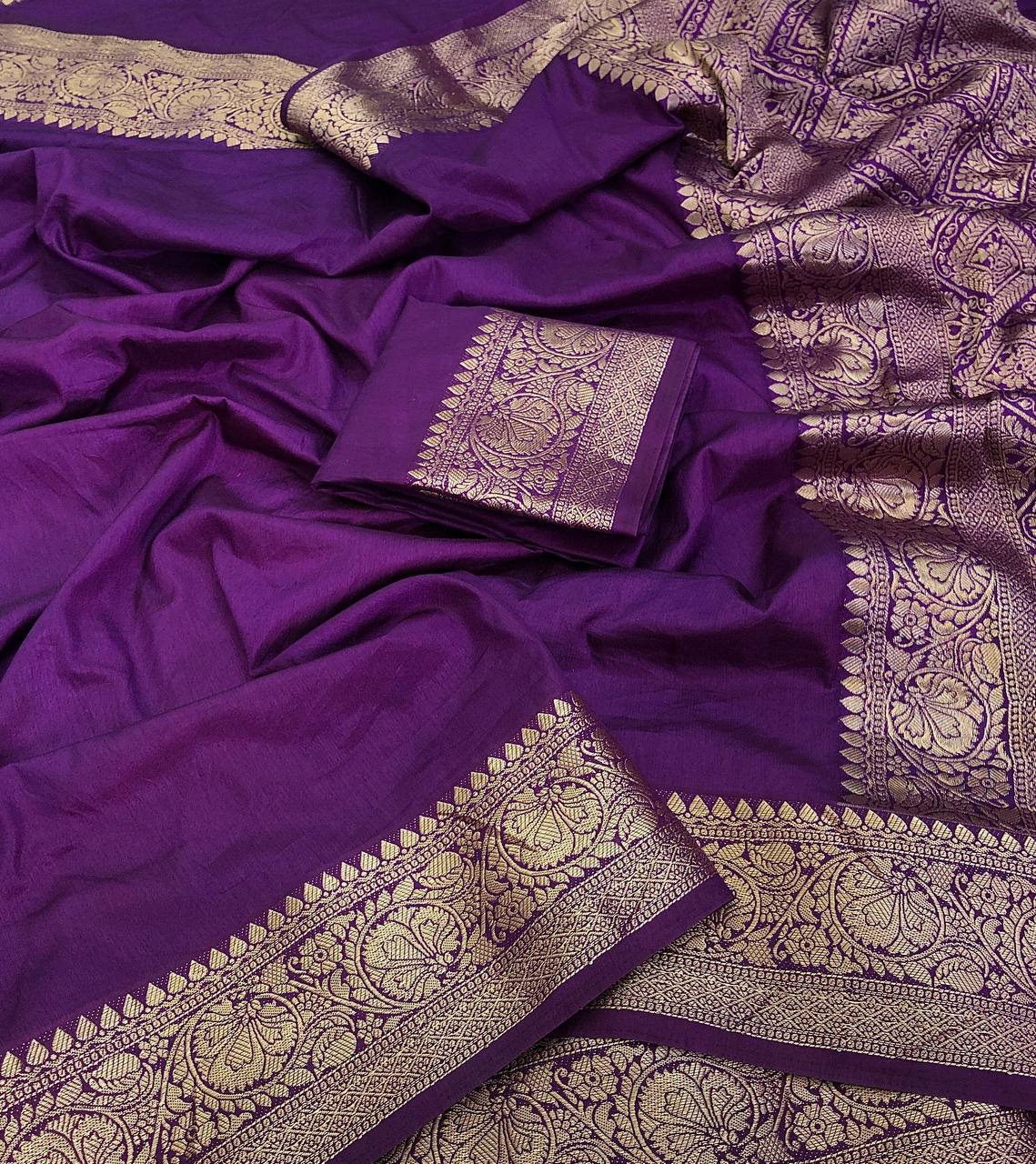 BANARASI CRAPE SILK DYABLE SAREE