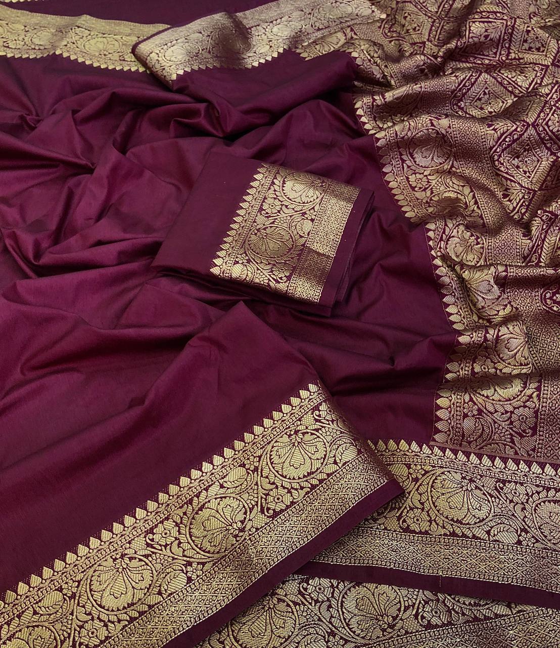 BANARASI CRAPE SILK DYABLE SAREE