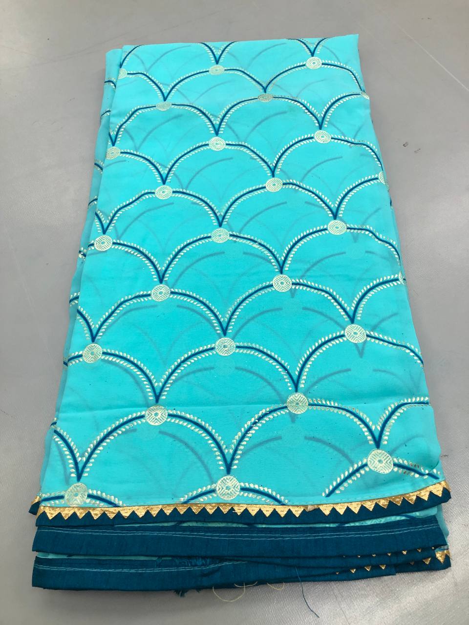 Soft Linen Printed, Furr & Foil Work Sarees with Blouse