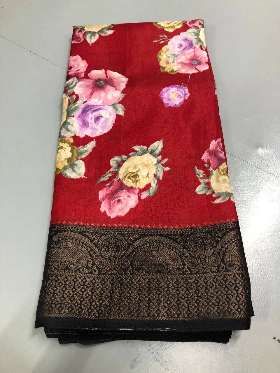 FANCY PRINTED & EMBROIDERY WORK SAREE